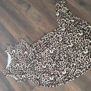 Nwot  3xl. Cheetah print sleeveless stretchy maxi dress